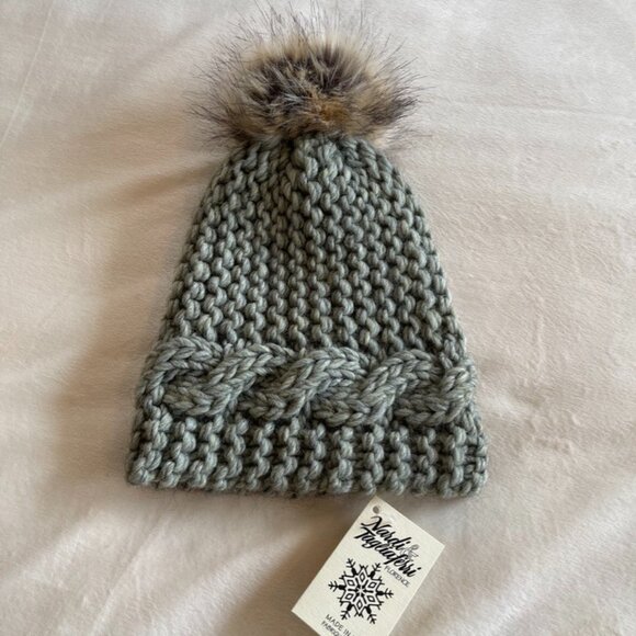 3 for $15 -- NWT Women's Sage Green Beanie Hat - Made in Italy - Picture 1 of 6